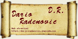 Dario Radenović vizit kartica
